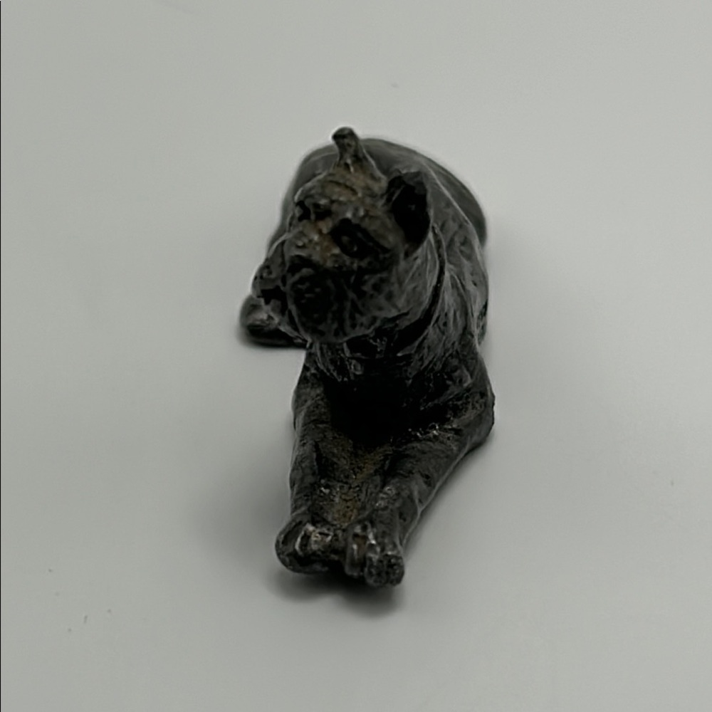 Vintage 1981 Pewter Bulldog Figurine Miniature 1.75 Inches Bull Dog - Picture 5 of 9